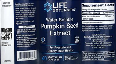 Life Extension Water-Soluble Pumpkin Seed Extract product packaging