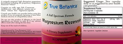 True Botanica Magnesium Reservoir product packaging
