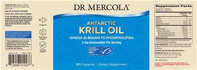 Dr. Mercola Antarctic Krill Oil source label used in the packaging illustration