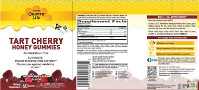 Country Life Tart Cherry Honey Gummies Natural Mixed Berry Flavor product packaging