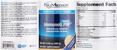 NuMedica ImmunoG PRP Original product packaging