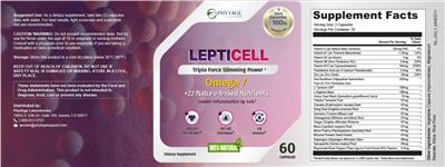 PhytAge Labs LeptiCell source label used in the packaging illustration