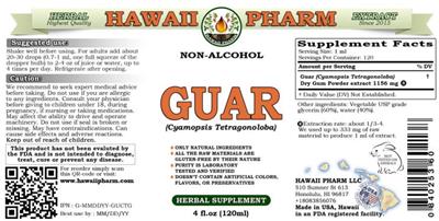 Hawaii Pharm Guar Non-Alcohol product packaging
