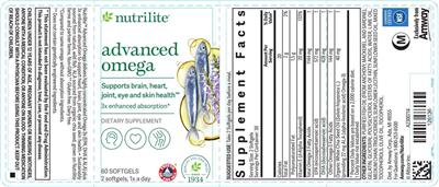 Nutrilite Advanced Omega source label used in the packaging illustration