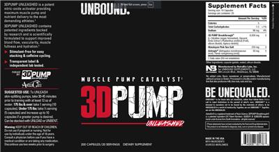 UNBOUND 3D Pump Unleashed source label used in the packaging illustration