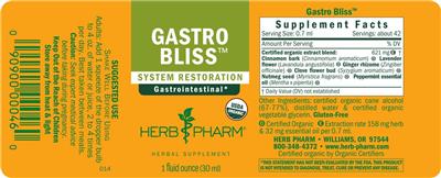 Herb Pharm Gastro Bliss product packaging
