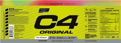 Cellucor C4 Original Watermelon source label used in the packaging illustration