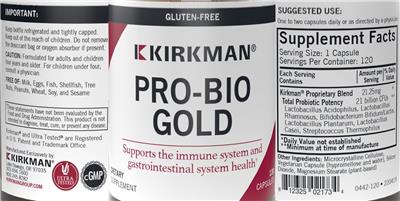 Kirkman Pro-Bio Gold source label used in the packaging illustration