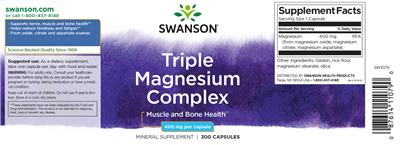 Swanson Triple Magnesium Complex 400 mg source label used in the packaging illustration