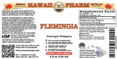 Hawaii Pharm Flemingia product packaging