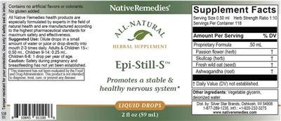 Native Remedies Epi-Still-S source label used in the packaging illustration