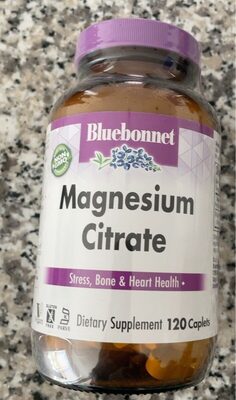 Bluebonnet Magnesium Citrate source label used in the packaging illustration