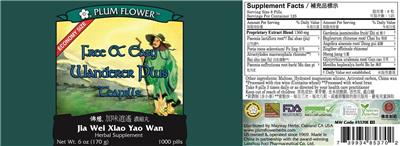 Plum Flower Free & Easy Wanderer Plus Teapills source label used in the packaging illustration