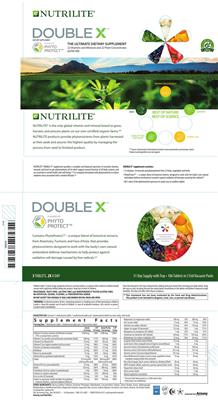 Nutrilite Double X source label used in the packaging illustration