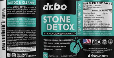 dr.bo Stone Detox source label used in the packaging illustration