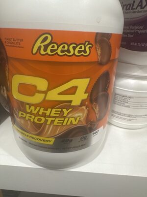 Cellucor C4 Pro Whey Protein Reese's Peanut Butter & Chocolate source label used in the packaging illustration