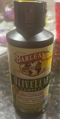 Barlean's Immune Support Natural Olive Leaf Flavor source label used in the packaging illustration