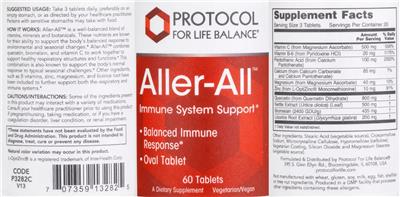 Protocol For Life Balance Aller-All source label used in the packaging illustration