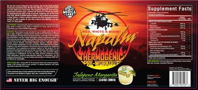 'Merica Red White & Boom Napalm Jalapeno Margarita source label used in the packaging illustration