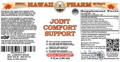 Hawaii Pharm Joint Comfort Support product packaging