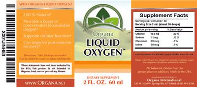 Organa Liquid Oxygen source label used in the packaging illustration