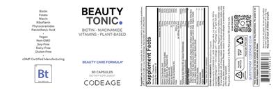 Codeage Beauty Tonic source label used in the packaging illustration