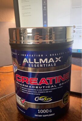 ALLMAX ESSENTIALS Creatine source label used in the packaging illustration