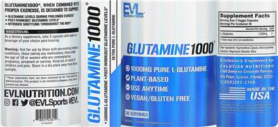 Evlution Nutrition Glutamine1000 product packaging