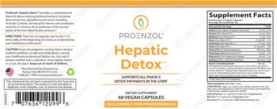 ProEnzol Hepatic Detox source label used in the packaging illustration