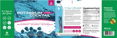 Jigsaw Health Potassium Cocktail Blue Raspberry Sugar-Free source label used in the packaging illustration
