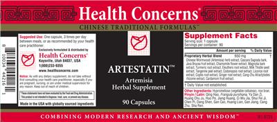 Health Concerns Artestatin source label used in the packaging illustration
