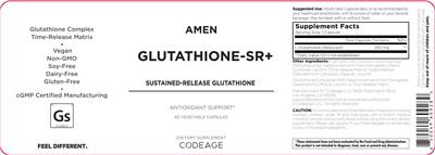 Codeage Amen Glutathione-SR+ source label used in the packaging illustration