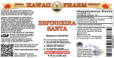 Hawaii Pharm Espinheira Santa product packaging