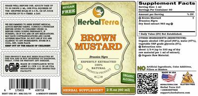 Herbal Terra Brown Mustard Sugar Free product packaging