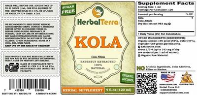 Herbal Terra Kola product packaging