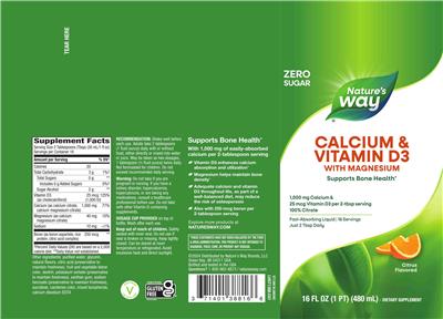 Nature's Way Calcium & Vitamin D3 Citrus Flavored product packaging