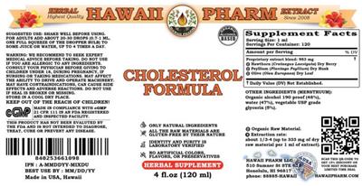 Hawaii Pharm Cholesterol Formula product packaging