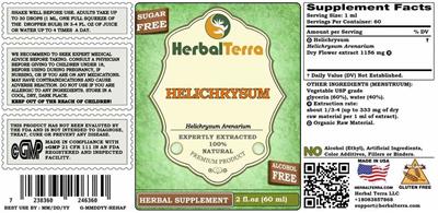 Herbal Terra Helichrysum Alcohol Free product packaging