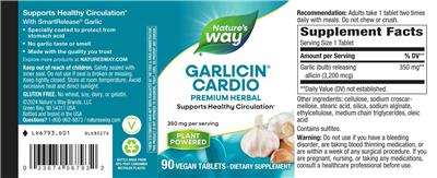 Nature's Way Garlicin Cardio 350 mg product packaging