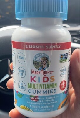 Mary Ruth's Kids Multivitamin Gummies source label used in the packaging illustration