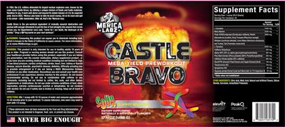 Merica Labz Castle Bravo Sour Gummy Snakes source label used in the packaging illustration