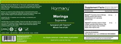 Harmony Nutraceuticals Moringa Supreme product packaging