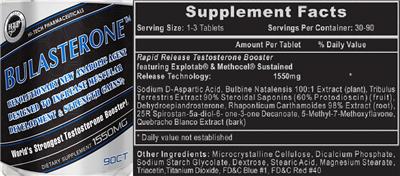 HTP Hi-Tech Pharmaceuticals Bulasterone product packaging