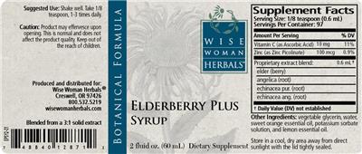 Wise Woman Herbals Elderberry Plus Syrup product packaging