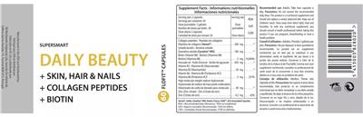 SuperSmart Daily Beauty source label used in the packaging illustration