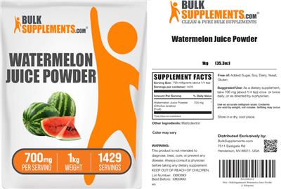 BulkSupplements.com Watermelon Juice Powder 700 mg product packaging