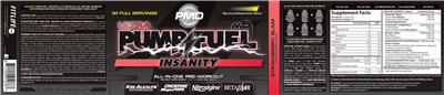 PMD Ultra Pump Fuel v.5 Insanity Strawberry Slam source label used in the packaging illustration