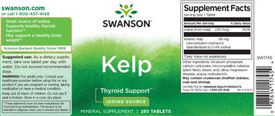 Swanson Kelp source label used in the packaging illustration