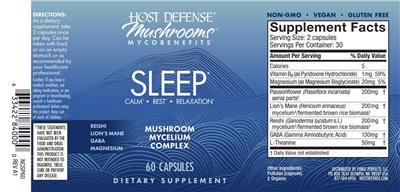 Host Defense Mushrooms Mycobenefits Sleep product packaging