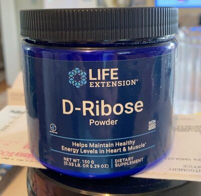 Life Extension D-Ribose Powder source label used in the packaging illustration